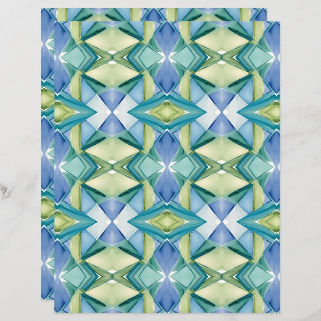 Aquarell Abstrakt 27 Scrapbook Paper (Vorne/Hinten)