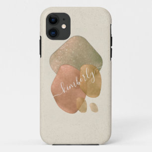 Aquarell-Abstrakt-Roségold-Glitter-Formen-Name Case-Mate iPhone Hülle