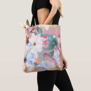 Aquarell-Abstrakte Blumen 1 Tasche