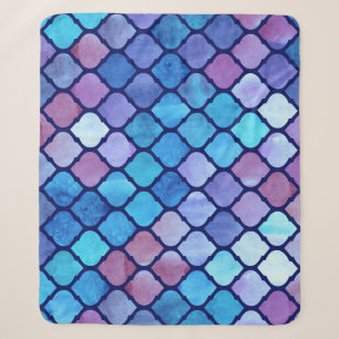 Aquarell-Abstrakte Geometrische Arabische Fliesen Sherpadecke