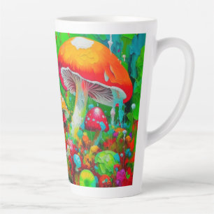 Aquarell-Abstrakte Pilze Milchtasse