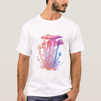 Aquarell-Abstrakte Pilze T-Shirt