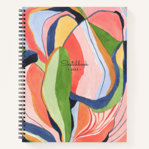 Aquarell-Abstraktmalerei-Doodle-Skizzenbuch Notizbuch