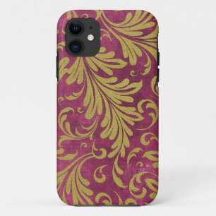 Aquarell Acanthus Verlasse Lila Magenta Gold Case-Mate iPhone Hülle