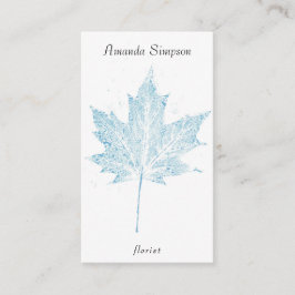 Aquarell, Ahornblatt, Florist-Blume Visitenkarte