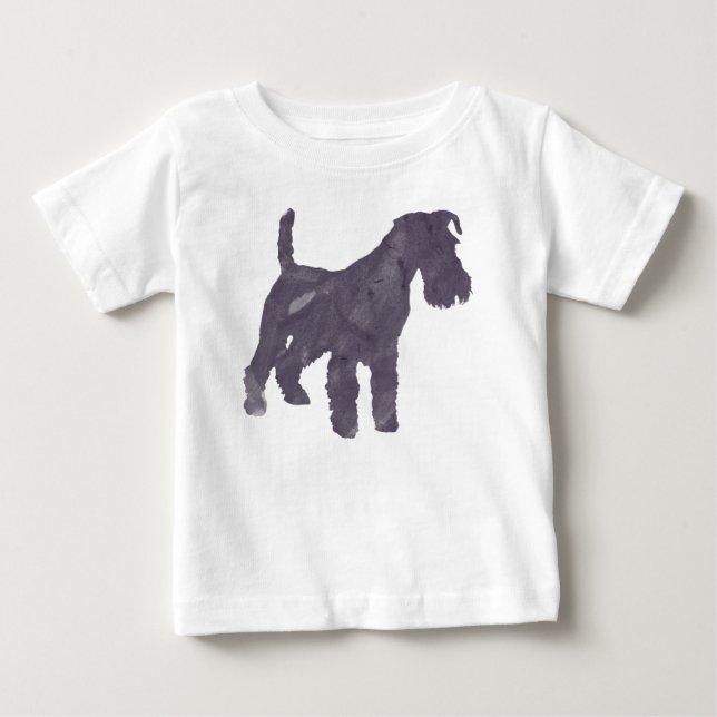 Aquarell Airedales Terrier Baby T-shirt (Vorderseite)