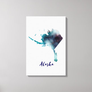 Aquarell Alaska Vereinigte Staaten Leinwanddruck