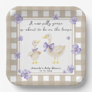 Aquarell-Alberner-Gans-Baby-Party Pappteller