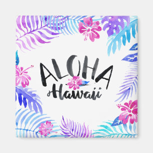 Aquarell Aloha Hawaii Tropical Magnet