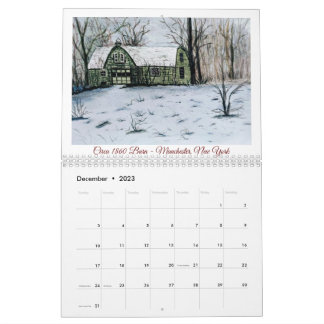 Aquarell Alte Ställe Kalender