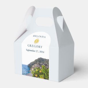 Aquarell Amalfi-Küste Bogen Italien Zitronen Hochz Geschenkschachtel