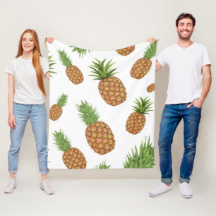 Aquarell-Ananas-Muster 1 Fleecedecke