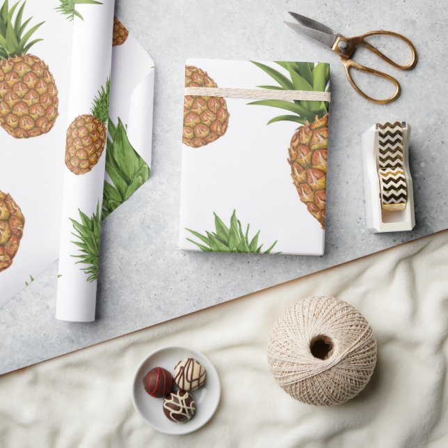 Aquarell-Ananas-Muster 1 Geschenkpapier (Basteln)