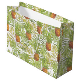 Aquarell-Ananas-Muster Große Geschenktüte