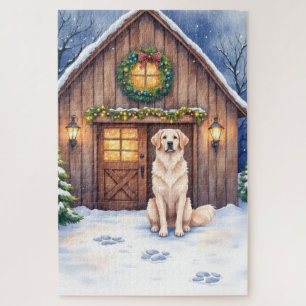 Aquarell Anatolischer Hirtenhund Rustikale Scheune