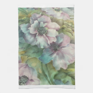Aquarell-Anemone-Blumen • Elegante Küchendekoratio Geschirrtuch