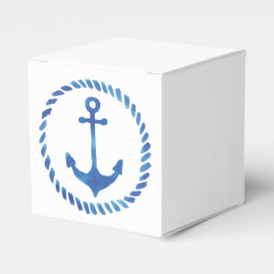 Aquarell-Anker-Bevorzugungs-Kästen Geschenkschachtel
