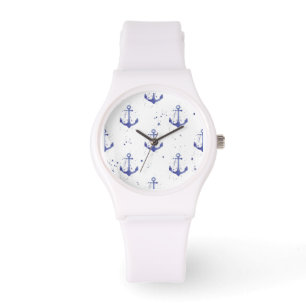 Aquarell-Anker-Muster 2 Armbanduhr