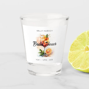 Aquarell Aperol Spritz Brautparty Schnapsglas