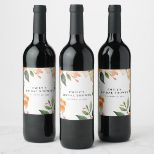 Aquarell Aperol Spritz Brautparty Weinetikett