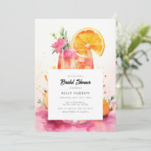 Aquarell Aperol Spritz Bridal Dusche Einladung