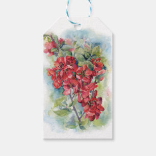 Aquarell Apfel Quitte Blume Blumen Baum Hochzeit Geschenkanhänger