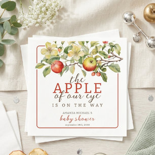 Aquarell-Apfel Unserer Liebling Herbst-Baby-Party Serviette