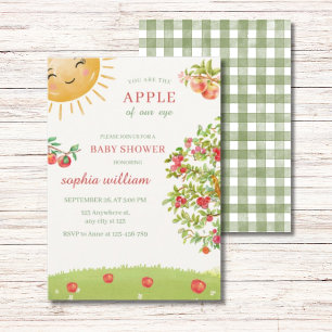 Aquarell-Apfelgarten-Baby-Shower Einladung