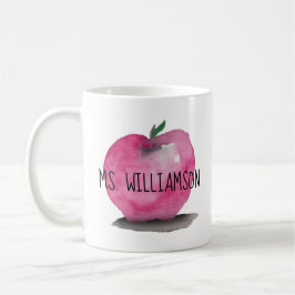 Aquarell APPLE, modern, Lehrer Kaffeetasse