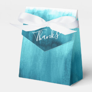 Aquarell Aqua Türkis Wasch-Hochzeit Danksagungen Geschenkschachtel