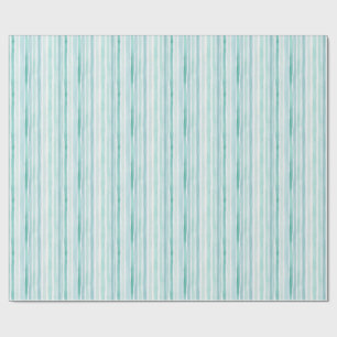 Aquarell-Aquamarin-Vertikalstreifenmuster Küste Geschenkpapier