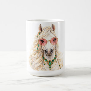 Aquarell Arabisches Pferd Süßes Tier Kunst Kaffeet Kaffeetasse