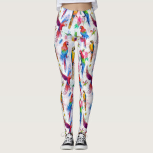 Aquarell-Art plappert 2 nach Leggings