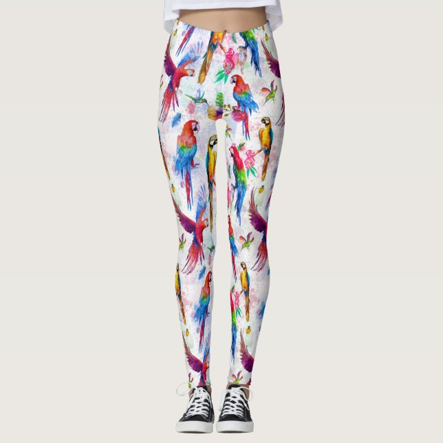 Aquarell-Art plappert 2 nach Leggings (Vorderseite)