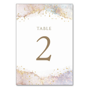 Aquarell-Attrappen-Glitter-Tischnummer 2 Tischnummer