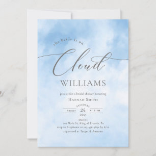Aquarell auf Cloud-9-Brautparty Einladung