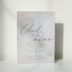Aquarell auf Cloud-9-Brautparty Einladung