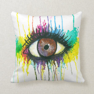 Aquarell-Auge Kissen
