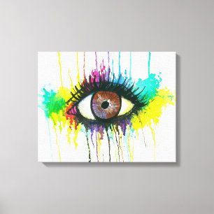 Aquarell-Auge Leinwanddruck