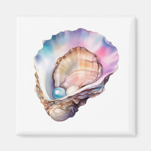 Aquarell-Auster Magnet