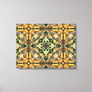 Aquarell Azulejo Spanische Fliese Leinwanddruck