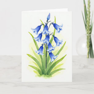 Aquarell Azure Blütenkarte Karte