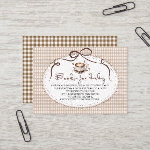 Aquarell-Baby braut Kaffee Baby Shower Boo Visitenkarte