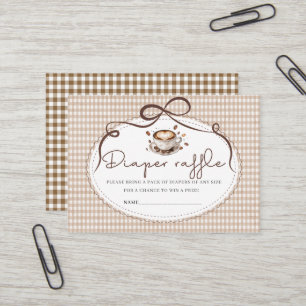 Aquarell-Baby braut Kaffee Baby Shower Dia Visitenkarte