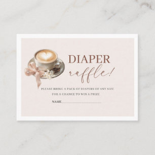 Aquarell-Baby braut Kaffee Baby Shower Dia Visitenkarte