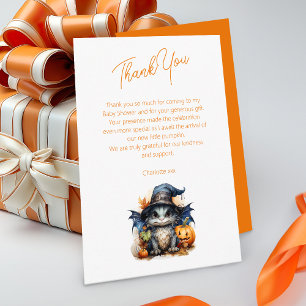 Aquarell-Baby-Drache-Halloween-Baby-Shower Dankeskarte
