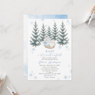 Aquarell-Baby, es ist kalt draußen Baby Shower Einladung