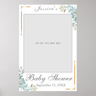 Aquarell-Baby-Party-Foto-Prop-Poster Poster