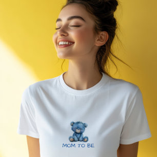Aquarell-Baby-Party-Junge-blauer Teddybär T-Shirt