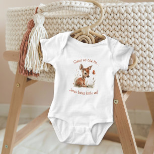 Aquarell-Baby-Reh-Jesus-liebt-Baby-Body Baby Strampler
